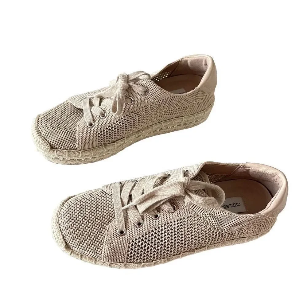 Chelsea & Violet Vitna Flatform Espadrilles Shoes 7